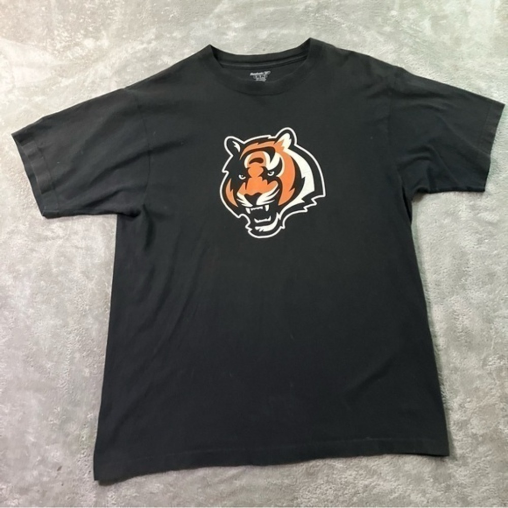 Cincinnati Bengals Reebok tee shirt orange Black y2k men’s size medium